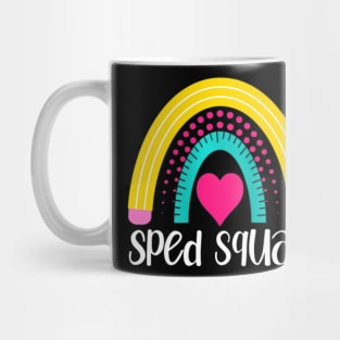 Womens Sped Squad Speducator Teacher Rainbow Special Education Mug